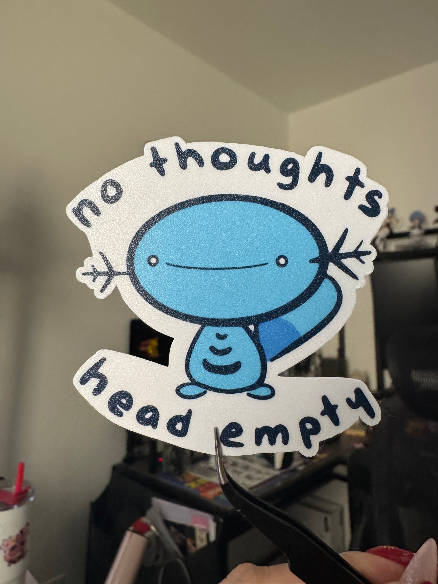 No thoughts sticker